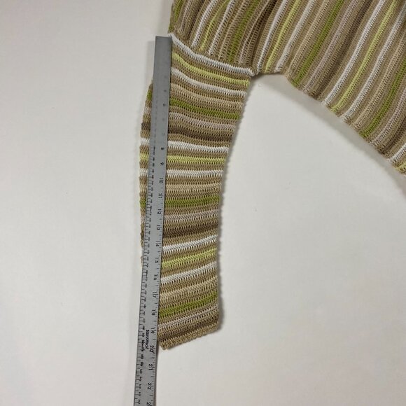 J Jill Linen Modal Crochet Knit Top Tunic Sweater Womens 1X Plus Size V Neck - Picture 10 of 11